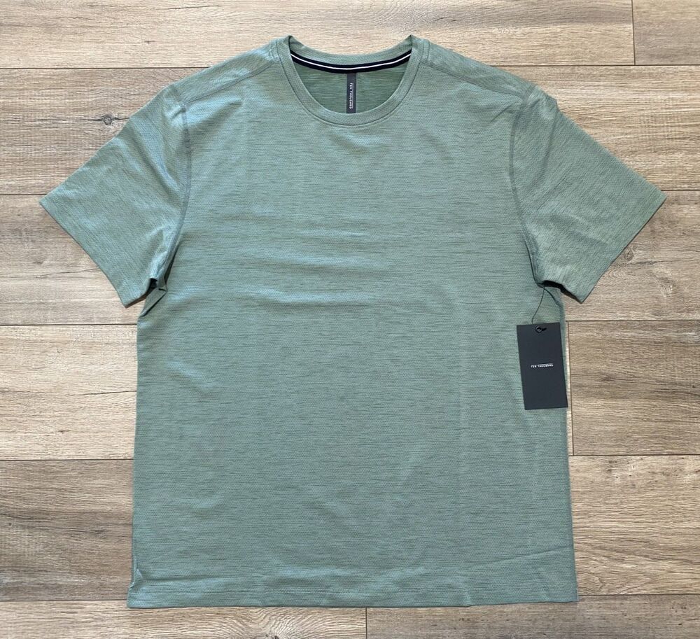 Ten Thousand Interval Mens M Quick Dry Olive Green Short Sleeve Gym T Shirt